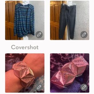 DC long-sleeve stripped shirt+NEW skinny👖17+✨Stretch Bracelet